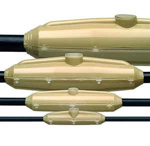 Gießharz-Verbindungsmuffe 0,6/1kV für Kabelquerschnitte 3-5x1,5 bis 4x4/5x2,5mm² mit Vergußmasse Rap