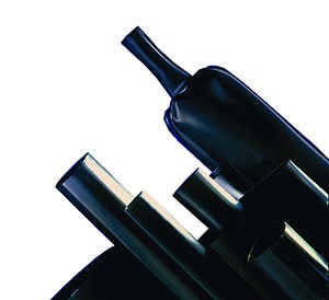 Schwarzer dünnwandiger 1,6/0,8mm Warmschrumpfschlauch ohne Kleberbeschichtung, Schrumpfrate 2:1, Län